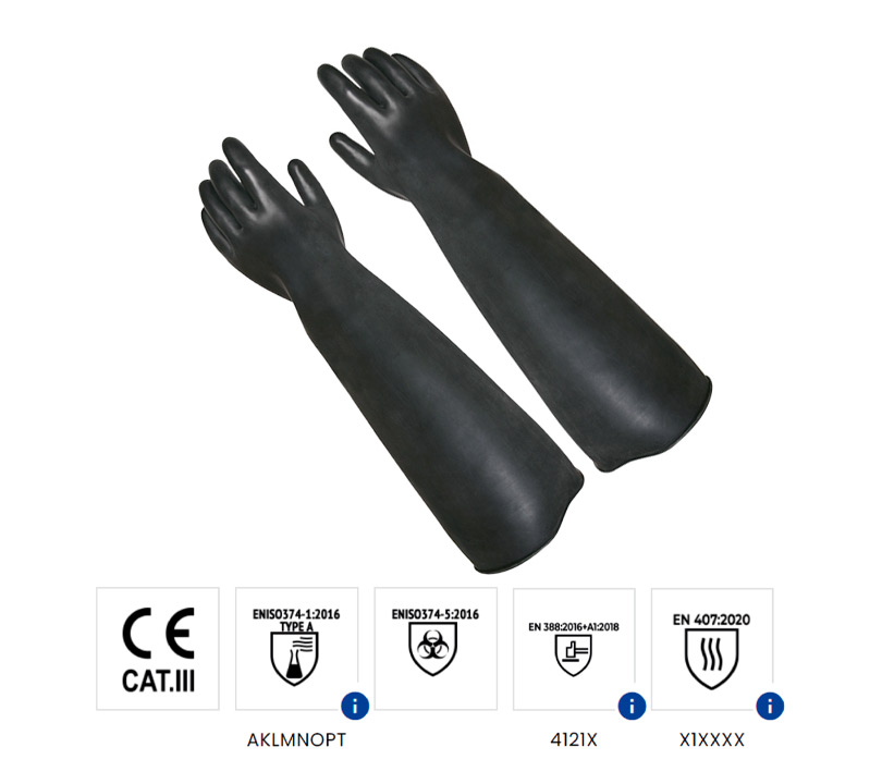 Luva sem suporte em l�tex acetinado grosso, 60cm image