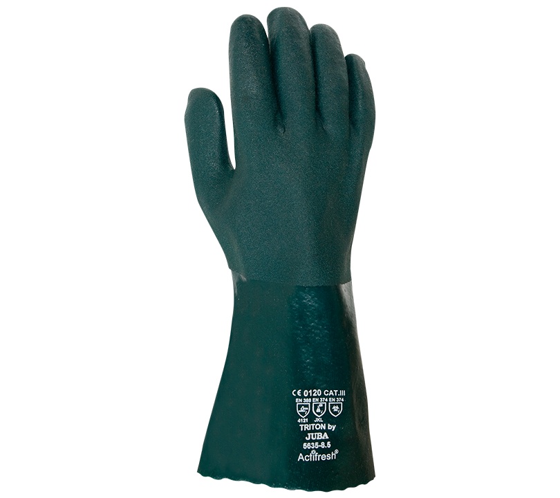 Luva em PVC de dupla camada com suporte de algod�o 40cm image