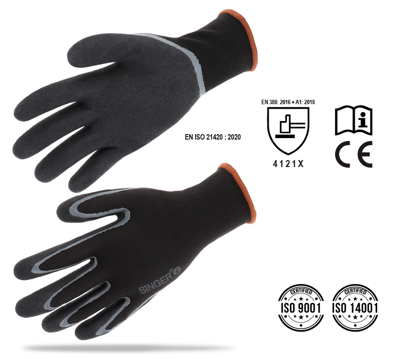 LUVAS DE NYLON REVESTIDAS COM NITRILO image