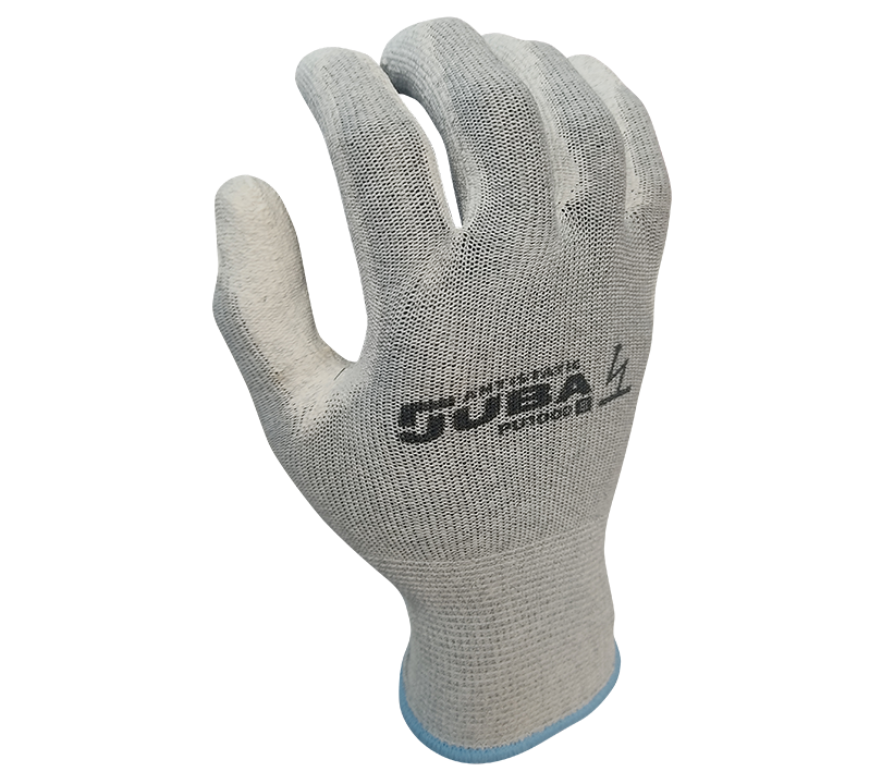 Luva Poliester/Fibra Carb. Palma Rev. PU Anti-Esta. EN16350 image