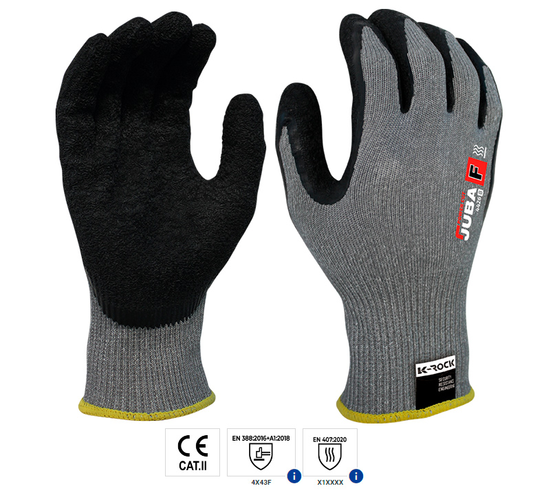 Luva em Fibra K-Rock e Recobrimento L�tex Rugoso na Palma image