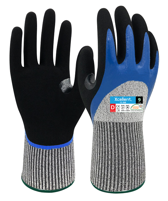 Luva em nitrilo arenoso repelente � �gua e ao �leo image